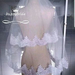 Beautiful 2Tier Lace Edge Bridal Veil